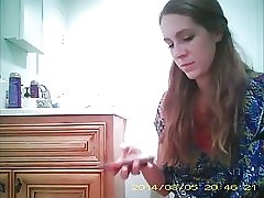 Söpö tyttö Kylpyhuone