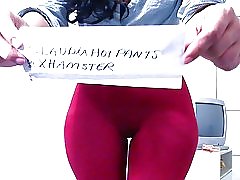 Cameltoe säärystimet punainen claudiahotpants